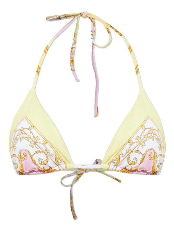  Versace Versace Barocco Print Bikini Top 