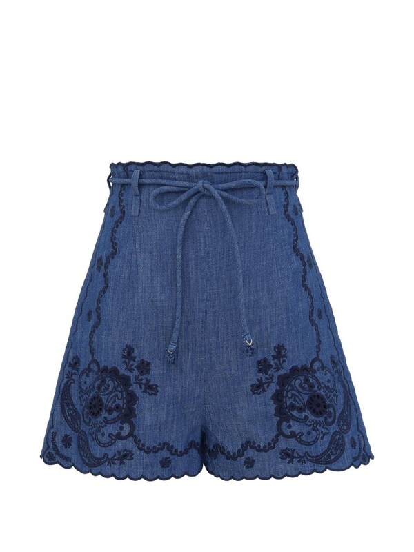  Zimmermann Zimmermann Aster Denim Shorts 
