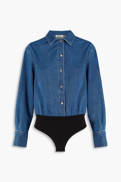  Sandro - Denim Bodysuit - Blue - 0 
